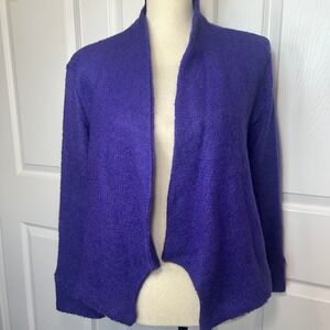 Antoine et Lili Confectionné en‎ France Purple Mohair Wool Open Cardigan SIze 14